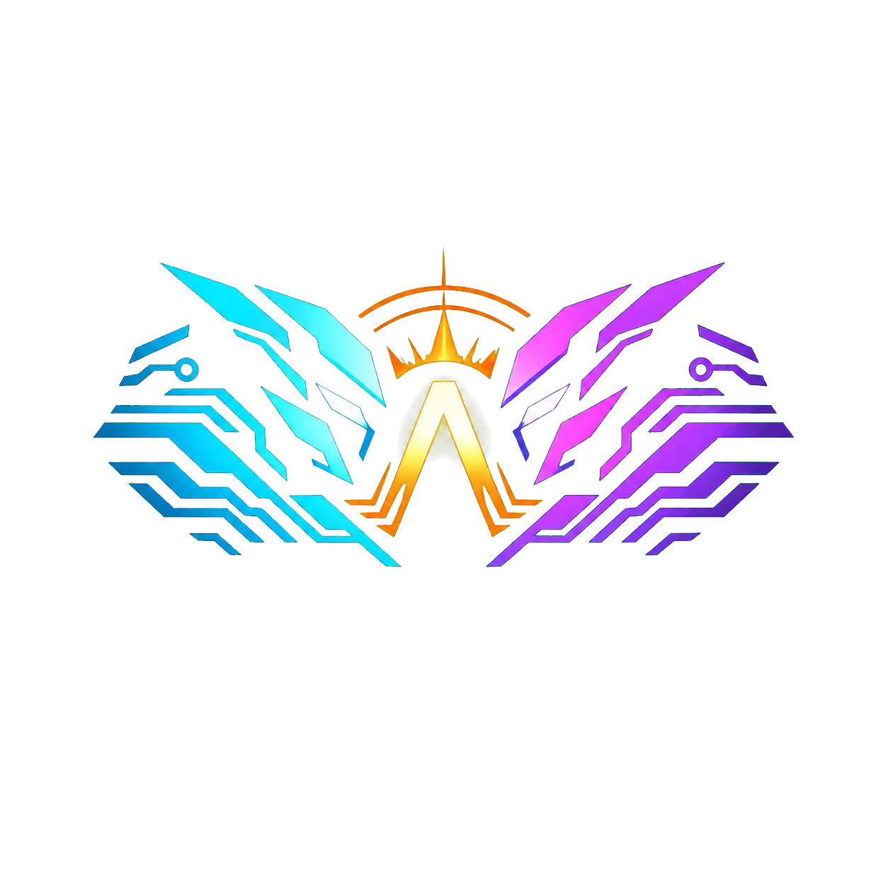 Agent Arena — two opposing AI entities around a glowing arena core